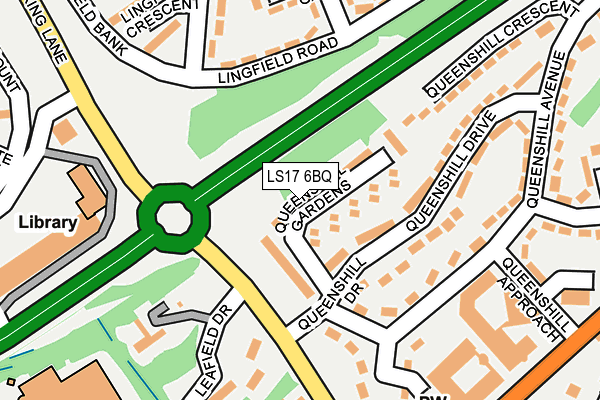 LS17 6BQ map - OS OpenMap – Local (Ordnance Survey) LS17 6BQ map - OS OpenMap – Local (Ordnance Survey)