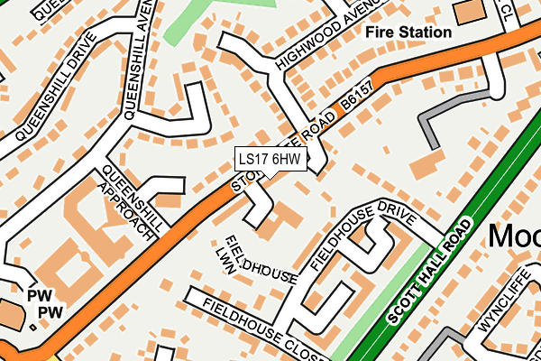 LS17 6HW map - OS OpenMap – Local (Ordnance Survey) LS17 6HW map - OS OpenMap – Local (Ordnance Survey)