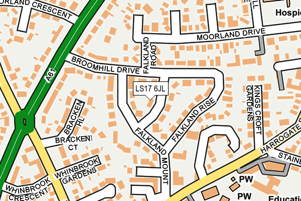 LS17 6JL map - OS OpenMap – Local (Ordnance Survey) LS17 6JL map - OS OpenMap – Local (Ordnance Survey)