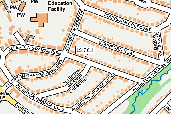 LS17 6LH map - OS OpenMap – Local (Ordnance Survey) LS17 6LH map - OS OpenMap – Local (Ordnance Survey)