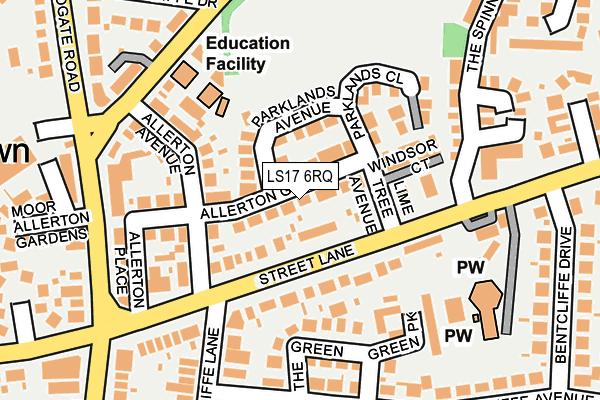 LS17 6RQ map - OS OpenMap – Local (Ordnance Survey) LS17 6RQ map - OS OpenMap – Local (Ordnance Survey)