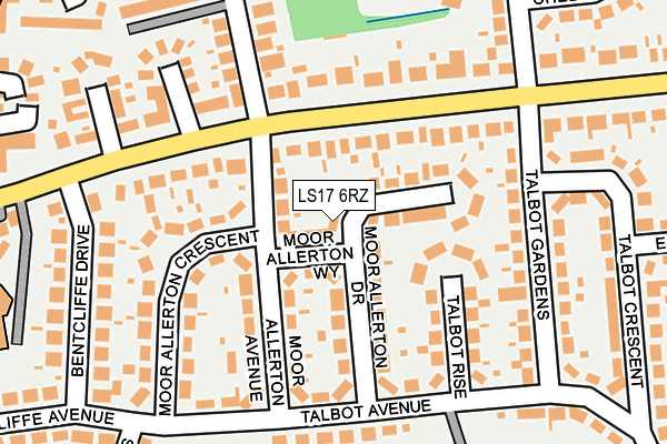 LS17 6RZ map - OS OpenMap – Local (Ordnance Survey) LS17 6RZ map - OS OpenMap – Local (Ordnance Survey)