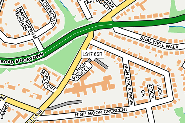 LS17 6SR map - OS OpenMap – Local (Ordnance Survey) LS17 6SR map - OS OpenMap – Local (Ordnance Survey)