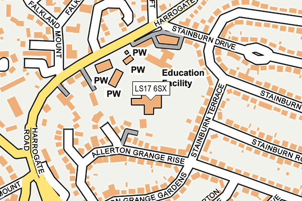 LS17 6SX map - OS OpenMap – Local (Ordnance Survey) LS17 6SX map - OS OpenMap – Local (Ordnance Survey)