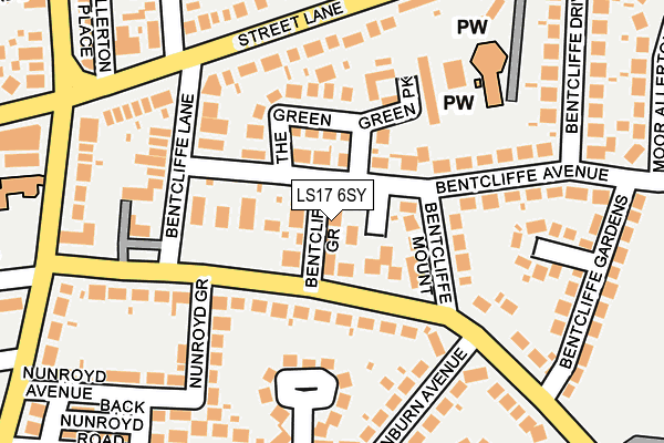 LS17 6SY map - OS OpenMap – Local (Ordnance Survey) LS17 6SY map - OS OpenMap – Local (Ordnance Survey)