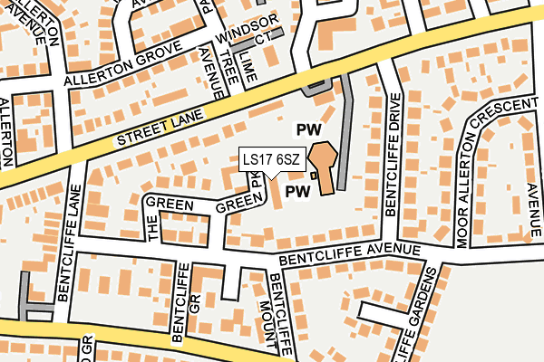 LS17 6SZ map - OS OpenMap – Local (Ordnance Survey) LS17 6SZ map - OS OpenMap – Local (Ordnance Survey)