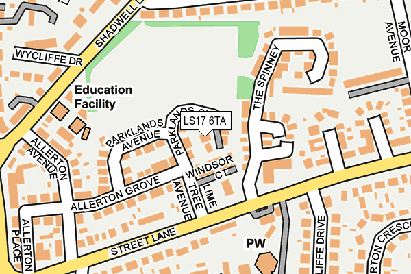 LS17 6TA map - OS OpenMap – Local (Ordnance Survey) LS17 6TA map - OS OpenMap – Local (Ordnance Survey)