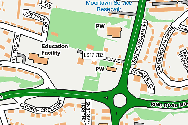 LS17 7BZ map - OS OpenMap – Local (Ordnance Survey) LS17 7BZ map - OS OpenMap – Local (Ordnance Survey)