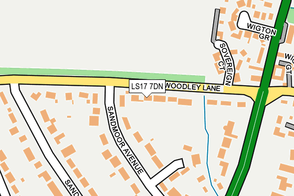 LS17 7DN map - OS OpenMap – Local (Ordnance Survey) LS17 7DN map - OS OpenMap – Local (Ordnance Survey)