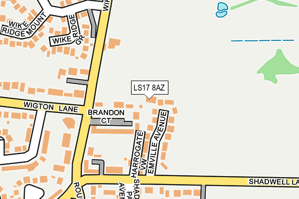 LS17 8AZ map - OS OpenMap – Local (Ordnance Survey) LS17 8AZ map - OS OpenMap – Local (Ordnance Survey)