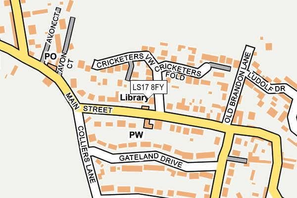 LS17 8FY map - OS OpenMap – Local (Ordnance Survey) LS17 8FY map - OS OpenMap – Local (Ordnance Survey)