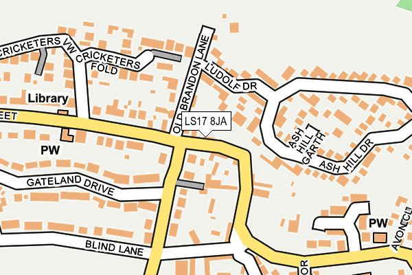 LS17 8JA map - OS OpenMap – Local (Ordnance Survey) LS17 8JA map - OS OpenMap – Local (Ordnance Survey)