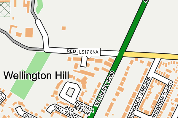 LS17 8NA map - OS OpenMap – Local (Ordnance Survey) LS17 8NA map - OS OpenMap – Local (Ordnance Survey)