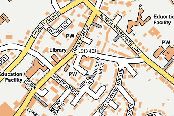 LS18 4EJ map - OS OpenMap – Local (Ordnance Survey) LS18 4EJ map - OS OpenMap – Local (Ordnance Survey)