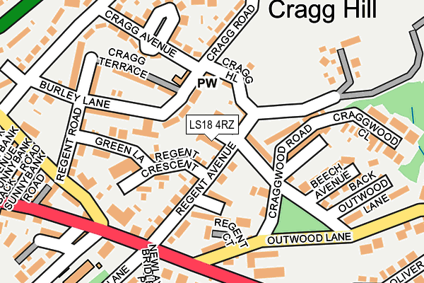 LS18 4RZ map - OS OpenMap – Local (Ordnance Survey) LS18 4RZ map - OS OpenMap – Local (Ordnance Survey)