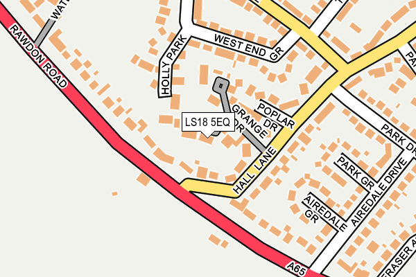 LS18 5EQ map - OS OpenMap – Local (Ordnance Survey) LS18 5EQ map - OS OpenMap – Local (Ordnance Survey)