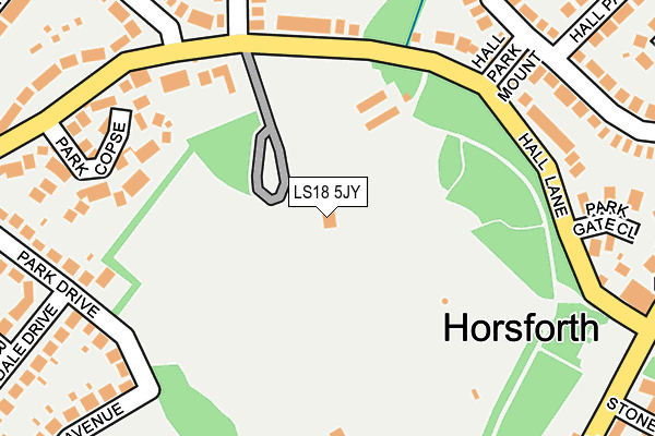 LS18 5JY map - OS OpenMap – Local (Ordnance Survey) LS18 5JY map - OS OpenMap – Local (Ordnance Survey)