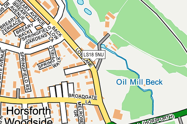 LS18 5NU map - OS OpenMap – Local (Ordnance Survey) LS18 5NU map - OS OpenMap – Local (Ordnance Survey)