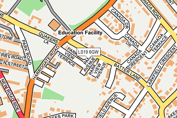 LS19 6GW map - OS OpenMap – Local (Ordnance Survey)