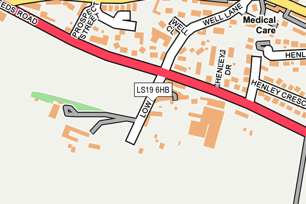 LS19 6HB map - OS OpenMap – Local (Ordnance Survey) LS19 6HB map - OS OpenMap – Local (Ordnance Survey)