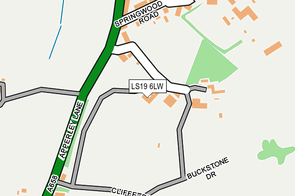 LS19 6LW map - OS OpenMap – Local (Ordnance Survey) LS19 6LW map - OS OpenMap – Local (Ordnance Survey)