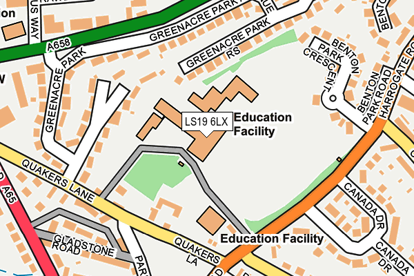 LS19 6LX map - OS OpenMap – Local (Ordnance Survey)