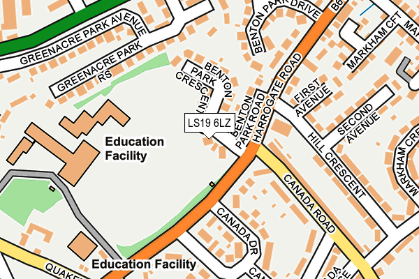 LS19 6LZ map - OS OpenMap – Local (Ordnance Survey) LS19 6LZ map - OS OpenMap – Local (Ordnance Survey)