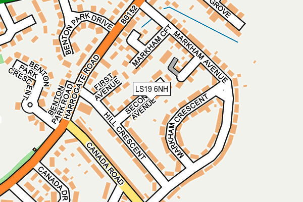 LS19 6NH map - OS OpenMap – Local (Ordnance Survey) LS19 6NH map - OS OpenMap – Local (Ordnance Survey)