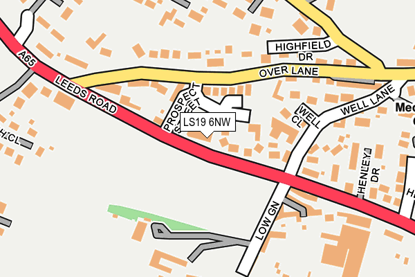LS19 6NW map - OS OpenMap – Local (Ordnance Survey) LS19 6NW map - OS OpenMap – Local (Ordnance Survey)