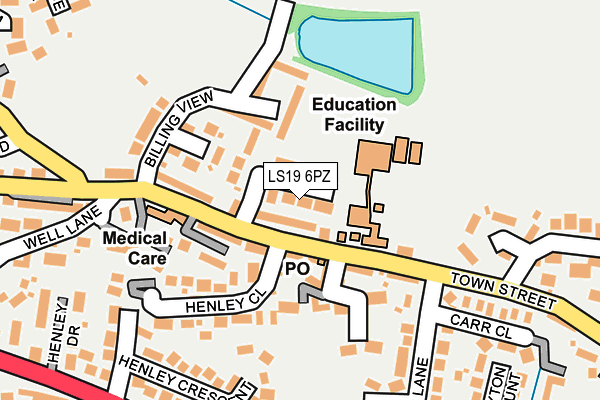 LS19 6PZ map - OS OpenMap – Local (Ordnance Survey) LS19 6PZ map - OS OpenMap – Local (Ordnance Survey)