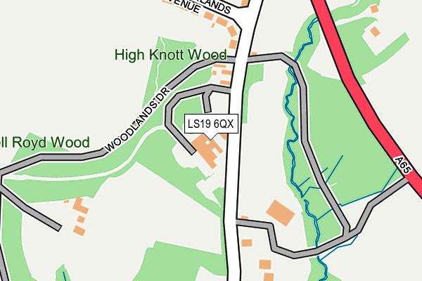 LS19 6QX map - OS OpenMap – Local (Ordnance Survey) LS19 6QX map - OS OpenMap – Local (Ordnance Survey)