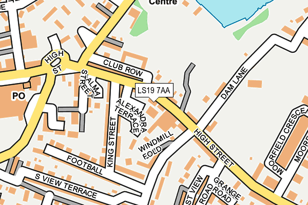 LS19 7AA map - OS OpenMap – Local (Ordnance Survey)