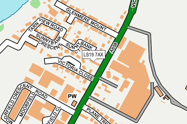 LS19 7AX map - OS OpenMap – Local (Ordnance Survey) LS19 7AX map - OS OpenMap – Local (Ordnance Survey)