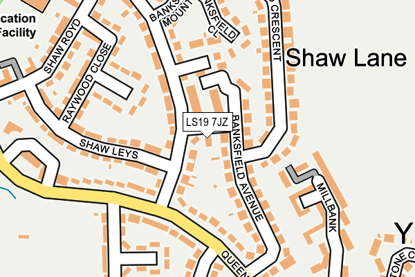 LS19 7JZ map - OS OpenMap – Local (Ordnance Survey) LS19 7JZ map - OS OpenMap – Local (Ordnance Survey)