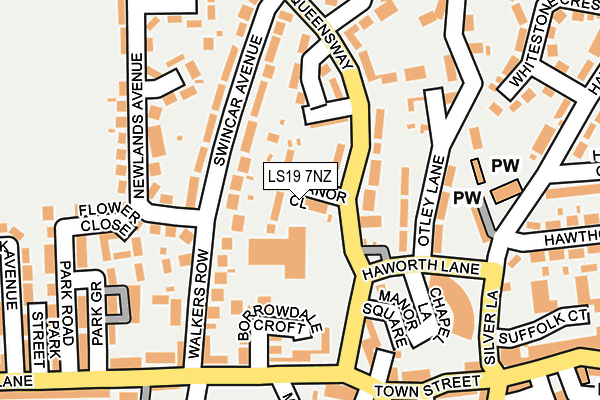 LS19 7NZ map - OS OpenMap – Local (Ordnance Survey) LS19 7NZ map - OS OpenMap – Local (Ordnance Survey)