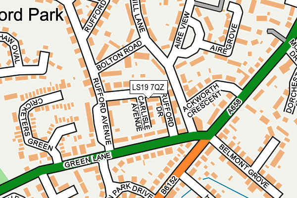 LS19 7QZ map - OS OpenMap – Local (Ordnance Survey) LS19 7QZ map - OS OpenMap – Local (Ordnance Survey)