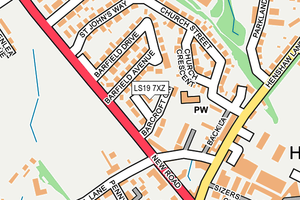 LS19 7XZ map - OS OpenMap – Local (Ordnance Survey) LS19 7XZ map - OS OpenMap – Local (Ordnance Survey)
