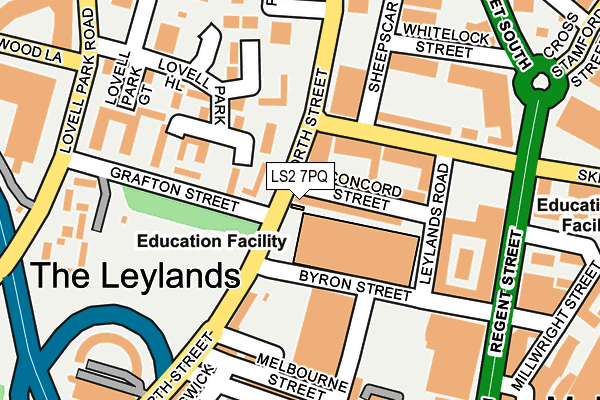 LS2 7PQ map - OS OpenMap – Local (Ordnance Survey) LS2 7PQ map - OS OpenMap – Local (Ordnance Survey)