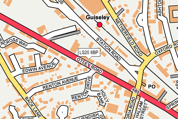 LS20 8BP map - OS OpenMap – Local (Ordnance Survey) LS20 8BP map - OS OpenMap – Local (Ordnance Survey)