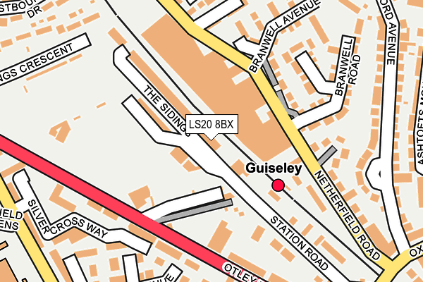 LS20 8BX map - OS OpenMap – Local (Ordnance Survey) LS20 8BX map - OS OpenMap – Local (Ordnance Survey)