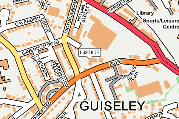 LS20 8DE map - OS OpenMap – Local (Ordnance Survey) LS20 8DE map - OS OpenMap – Local (Ordnance Survey)