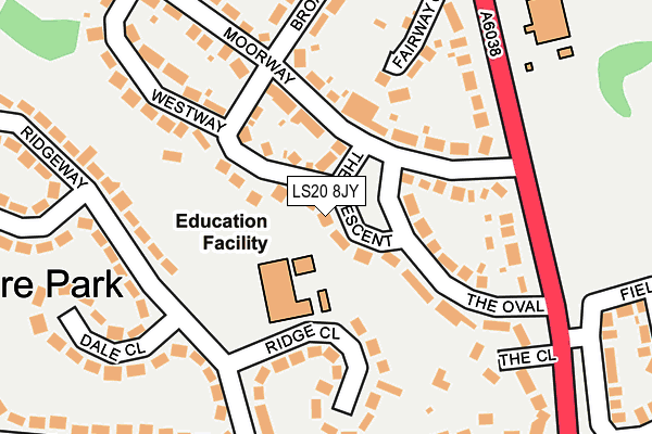 LS20 8JY map - OS OpenMap – Local (Ordnance Survey) LS20 8JY map - OS OpenMap – Local (Ordnance Survey)