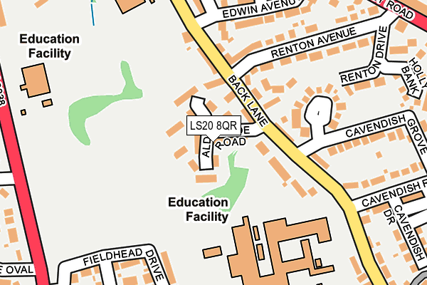 LS20 8QR map - OS OpenMap – Local (Ordnance Survey)