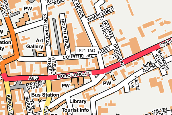 LS21 1AQ map - OS OpenMap – Local (Ordnance Survey) LS21 1AQ map - OS OpenMap – Local (Ordnance Survey)