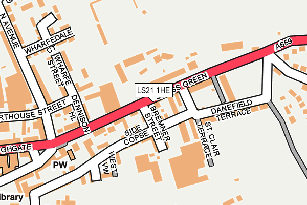 LS21 1HE map - OS OpenMap – Local (Ordnance Survey) LS21 1HE map - OS OpenMap – Local (Ordnance Survey)