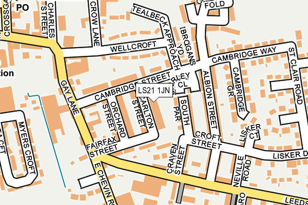 LS21 1JN map - OS OpenMap – Local (Ordnance Survey) LS21 1JN map - OS OpenMap – Local (Ordnance Survey)
