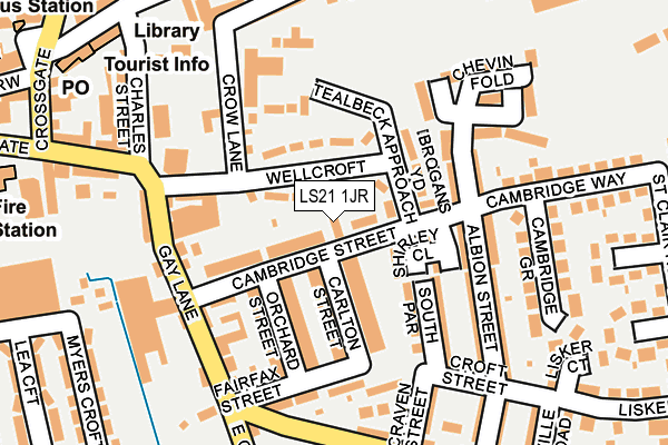 LS21 1JR map - OS OpenMap – Local (Ordnance Survey) LS21 1JR map - OS OpenMap – Local (Ordnance Survey)