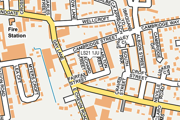 LS21 1JU map - OS OpenMap – Local (Ordnance Survey) LS21 1JU map - OS OpenMap – Local (Ordnance Survey)