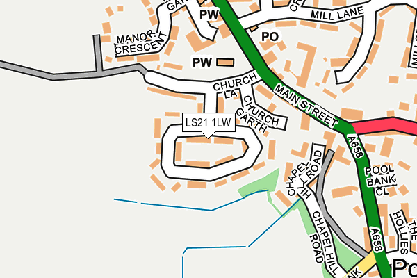 LS21 1LW map - OS OpenMap – Local (Ordnance Survey) LS21 1LW map - OS OpenMap – Local (Ordnance Survey)