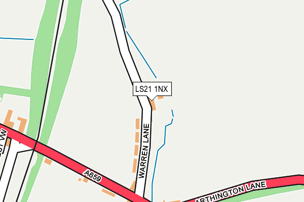 LS21 1NX map - OS OpenMap – Local (Ordnance Survey)